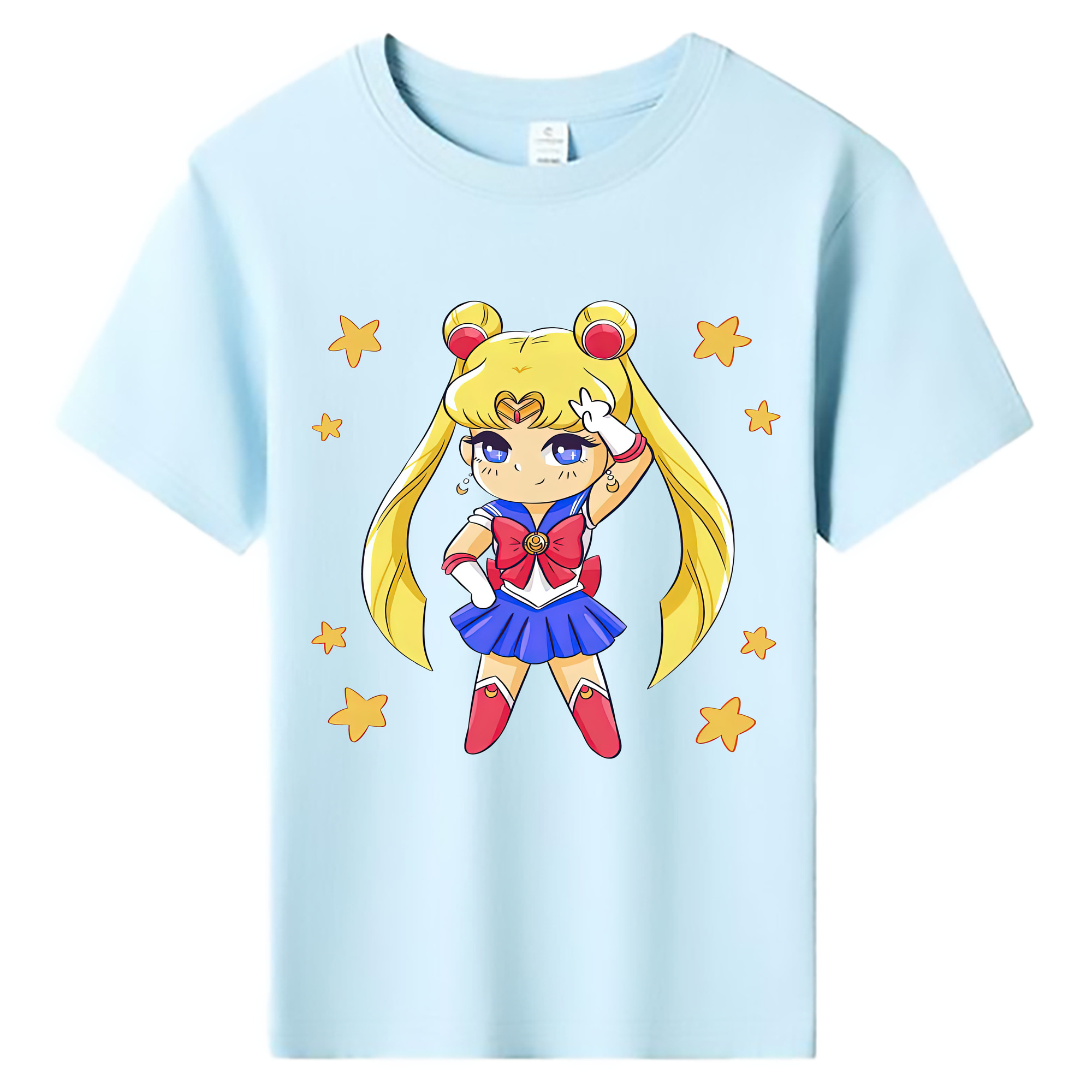 （画像用） 美少女戦士セーラームーン 月野 うさぎ つきの うさぎ Sailor Moon Tsukino Usagi 綿100％キッズTシャツ（フロントプリント）